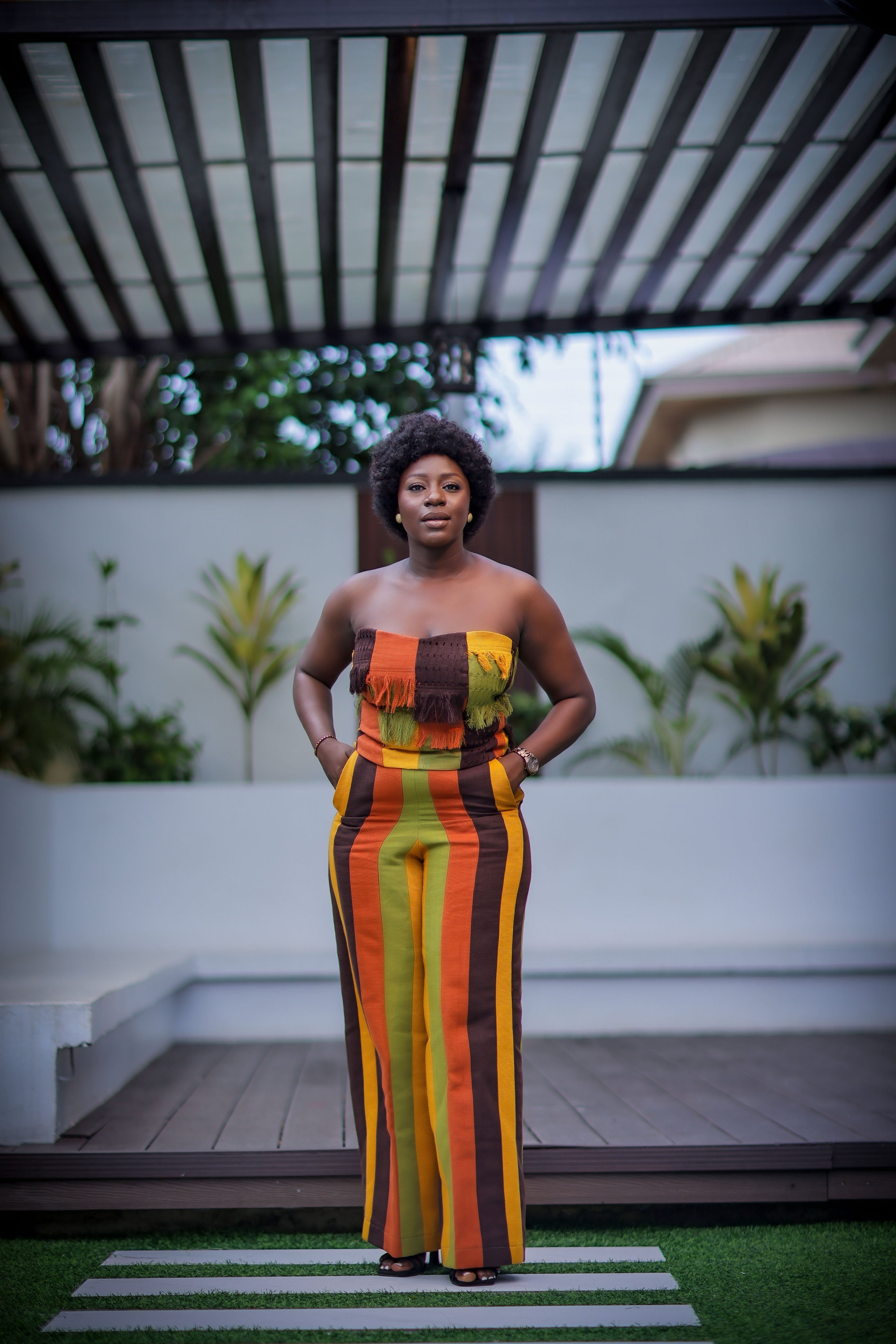 Ila strips of colours wide leg pants