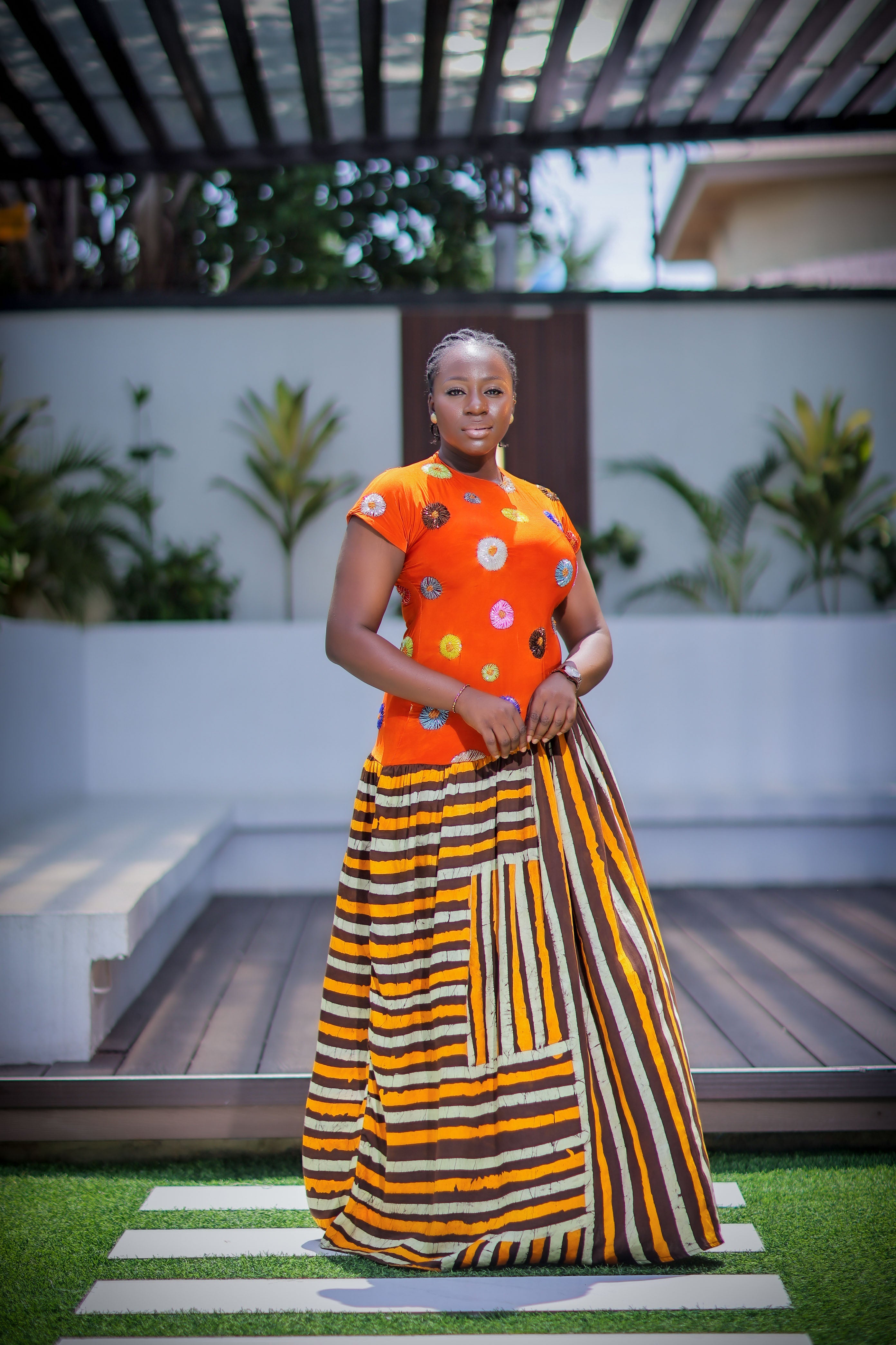 Beaded ibadi aran dress