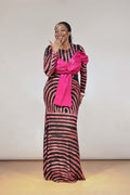 The Bow Detail bodycon Adire Dress