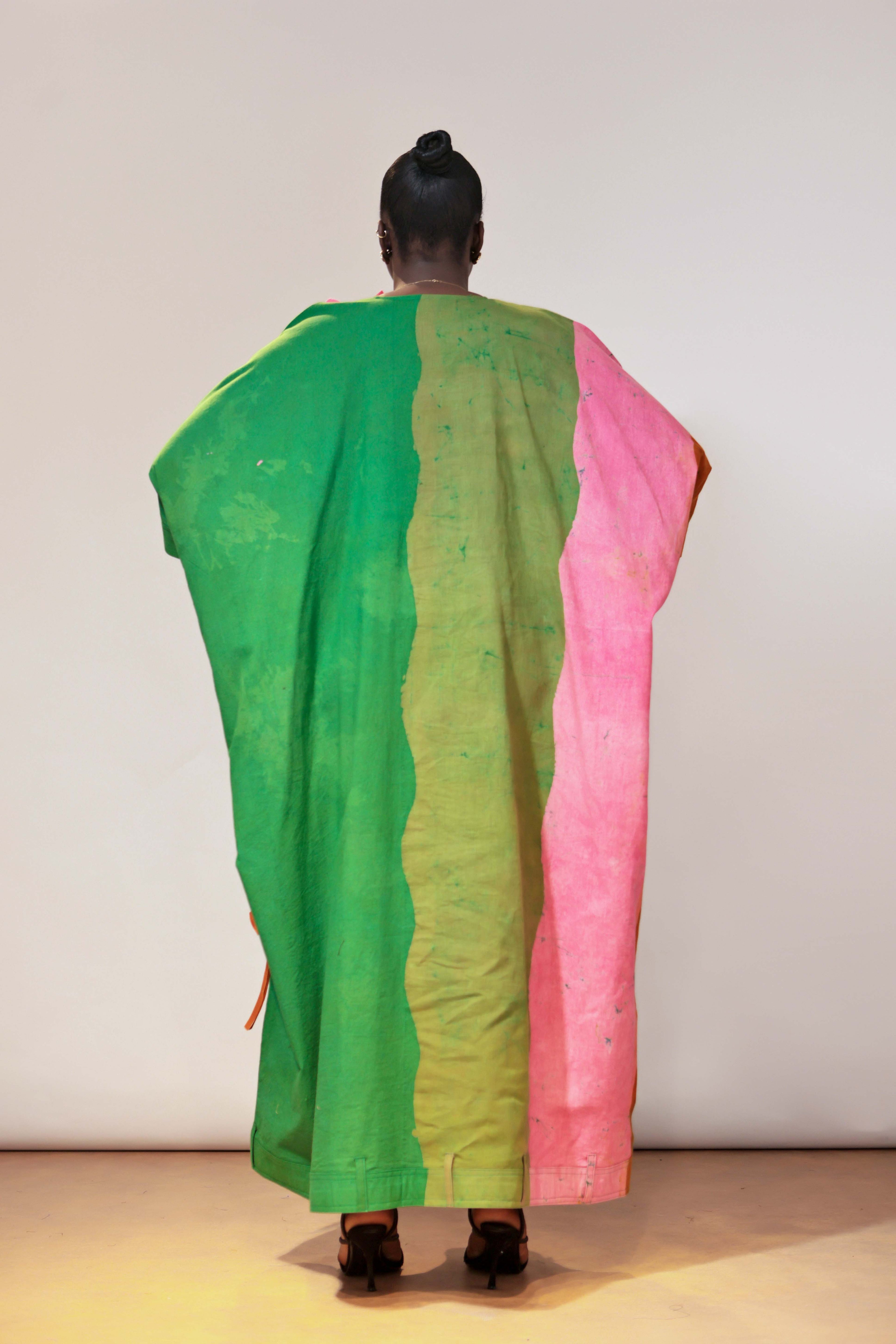 The Mini bow Detail, Belt hole Hem and Sleeves Agbada