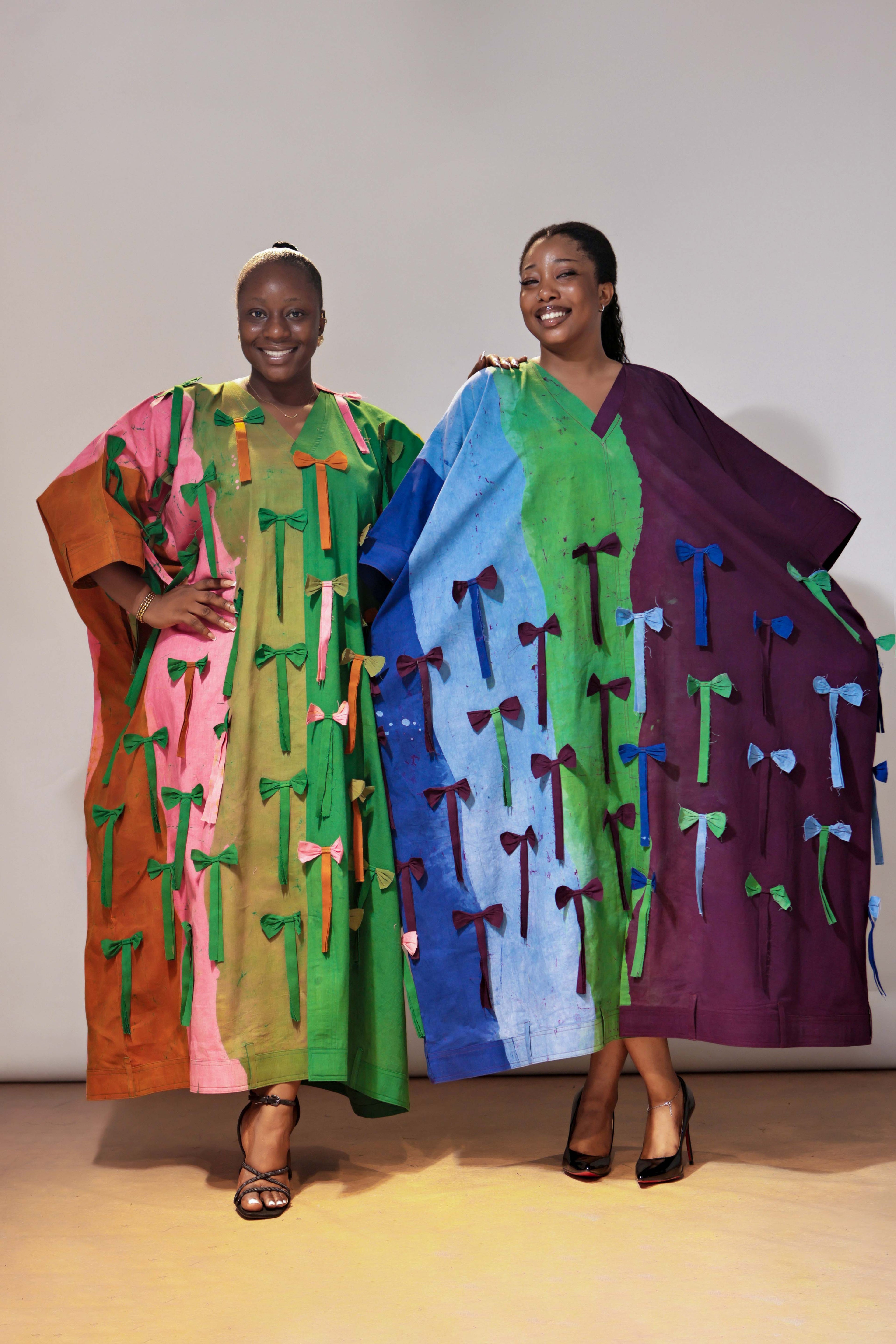 The Mini bow Detail, Belt hole Hem and Sleeves Agbada