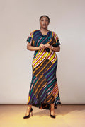 The Cowl Neck Blouse and Asymmetric Skirt set