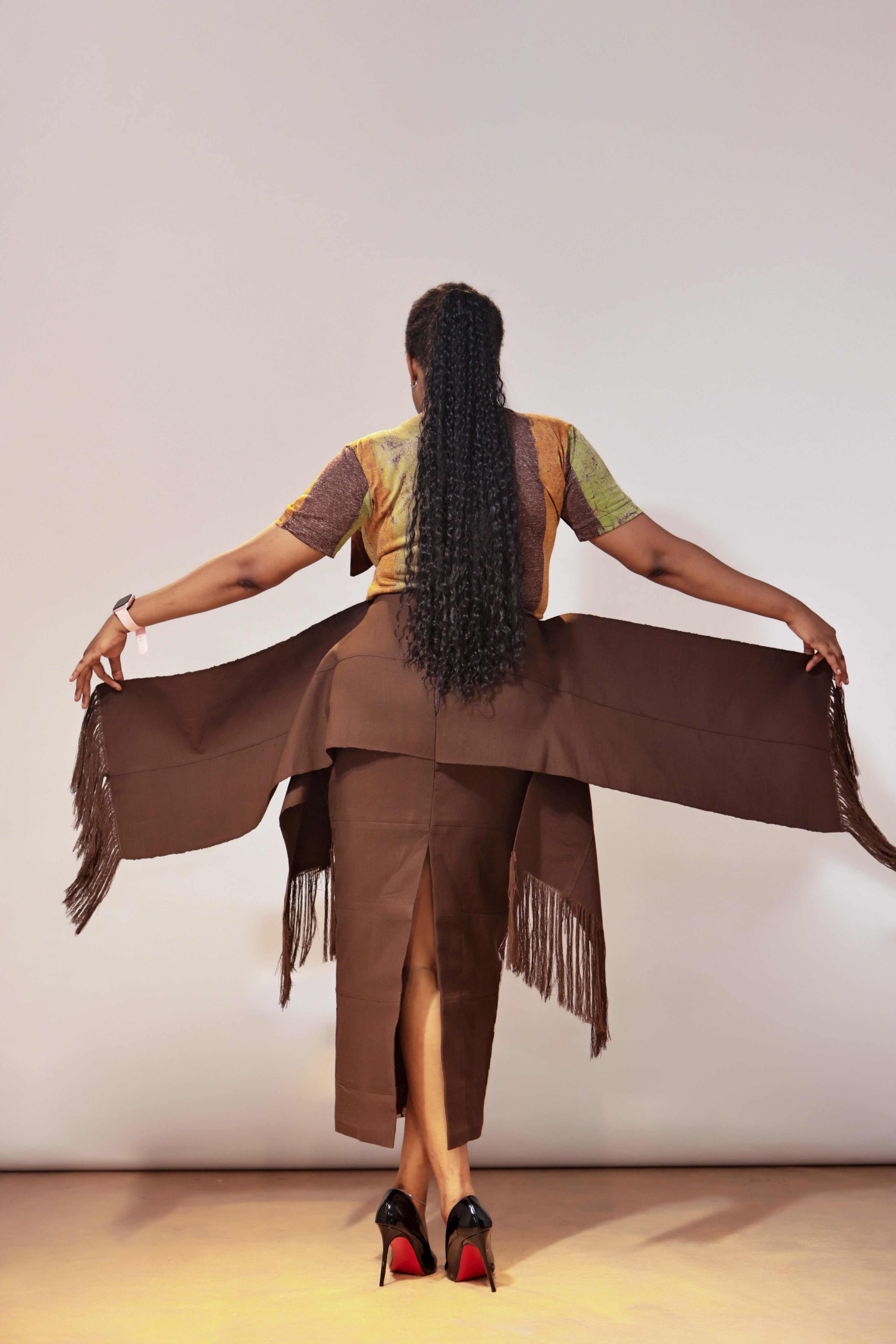 The Amure Asooke Adire pencil skirt
