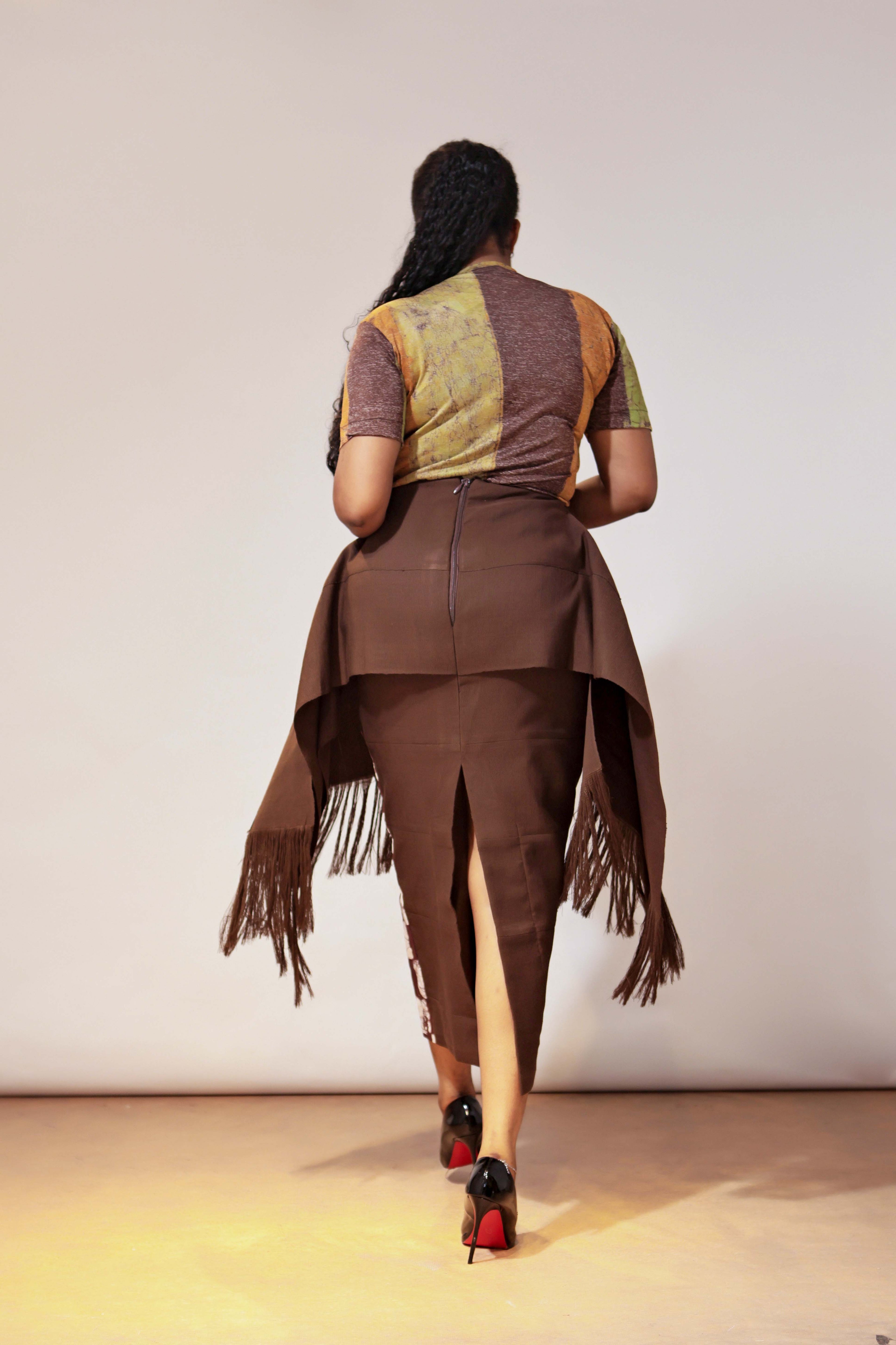 The Amure Asooke Adire pencil skirt