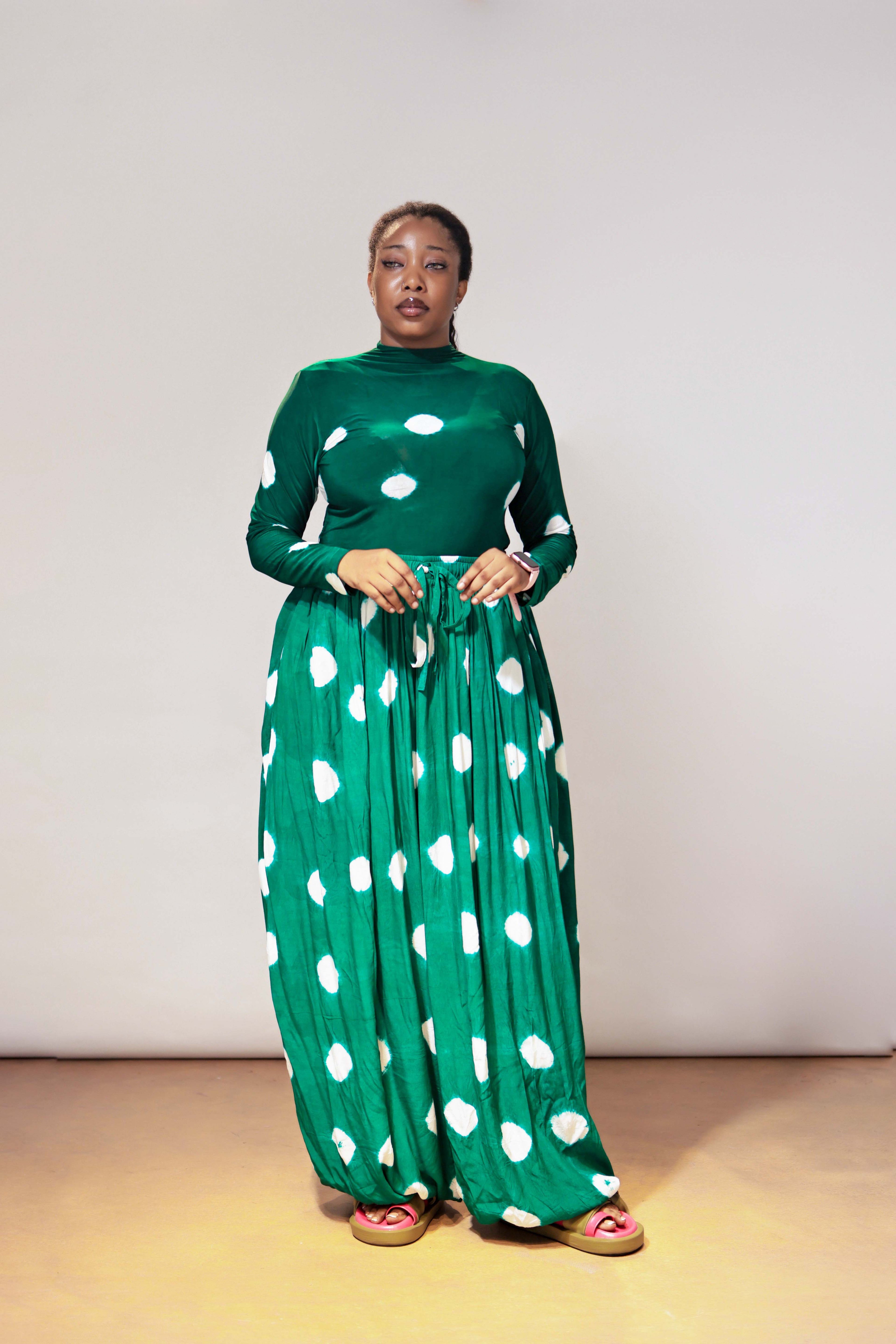 The Adire Oniko Balloon Pant et Body Top Set