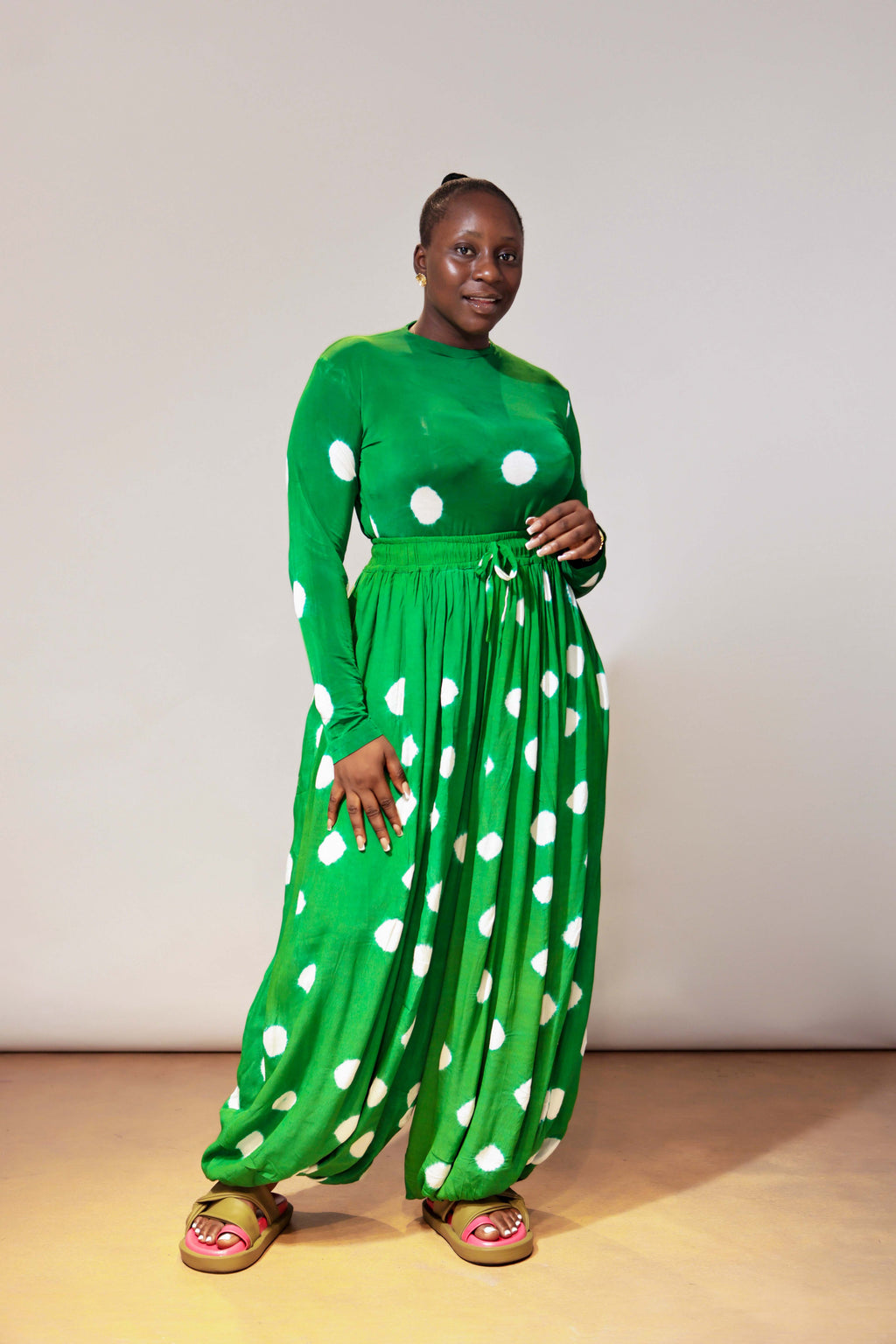 The Adire Oniko Balloon Pant et Body Top Set