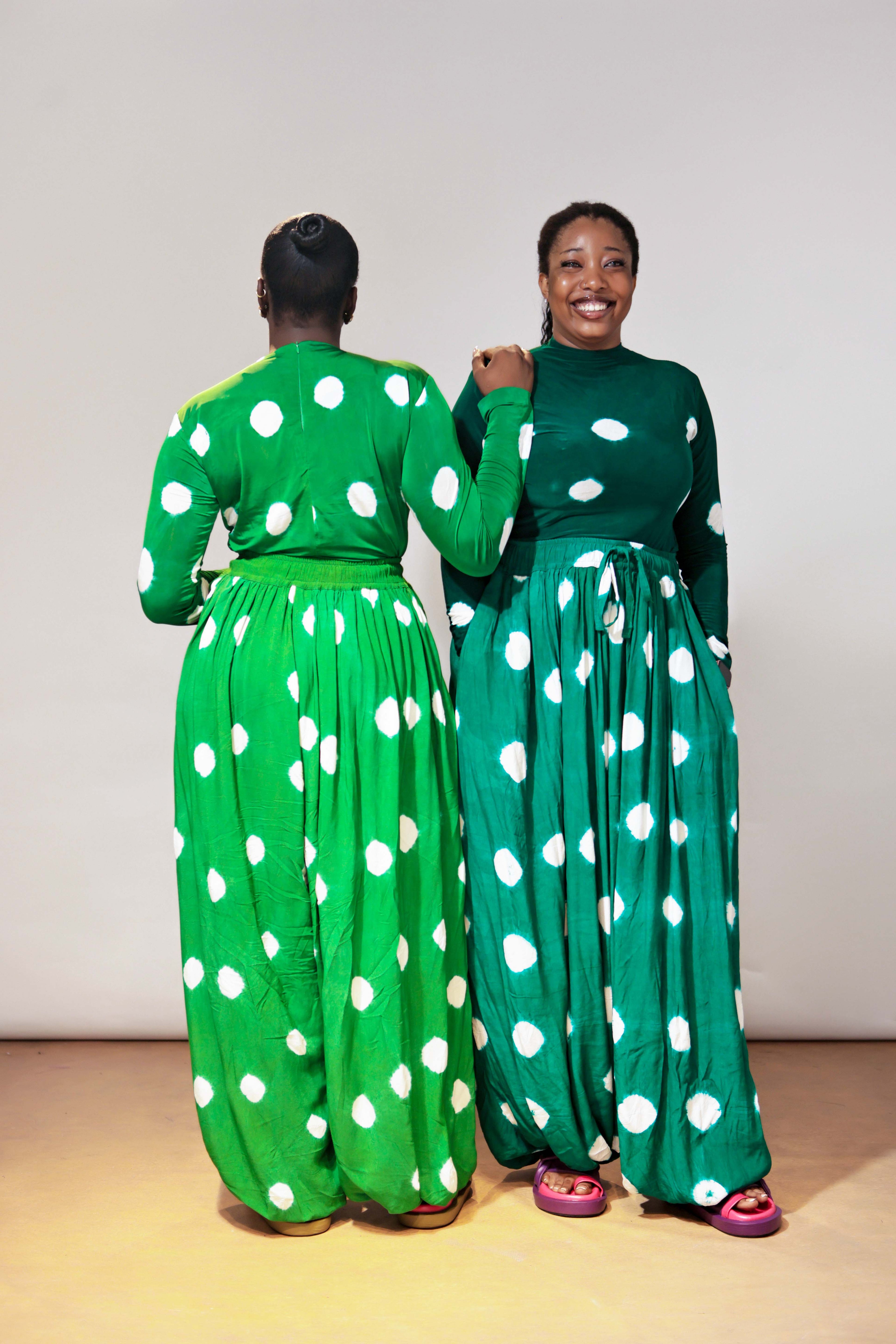 The Adire Oniko Balloon Pant et Body Top Set