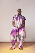 Mix texture Kembe horseshoe Pant set