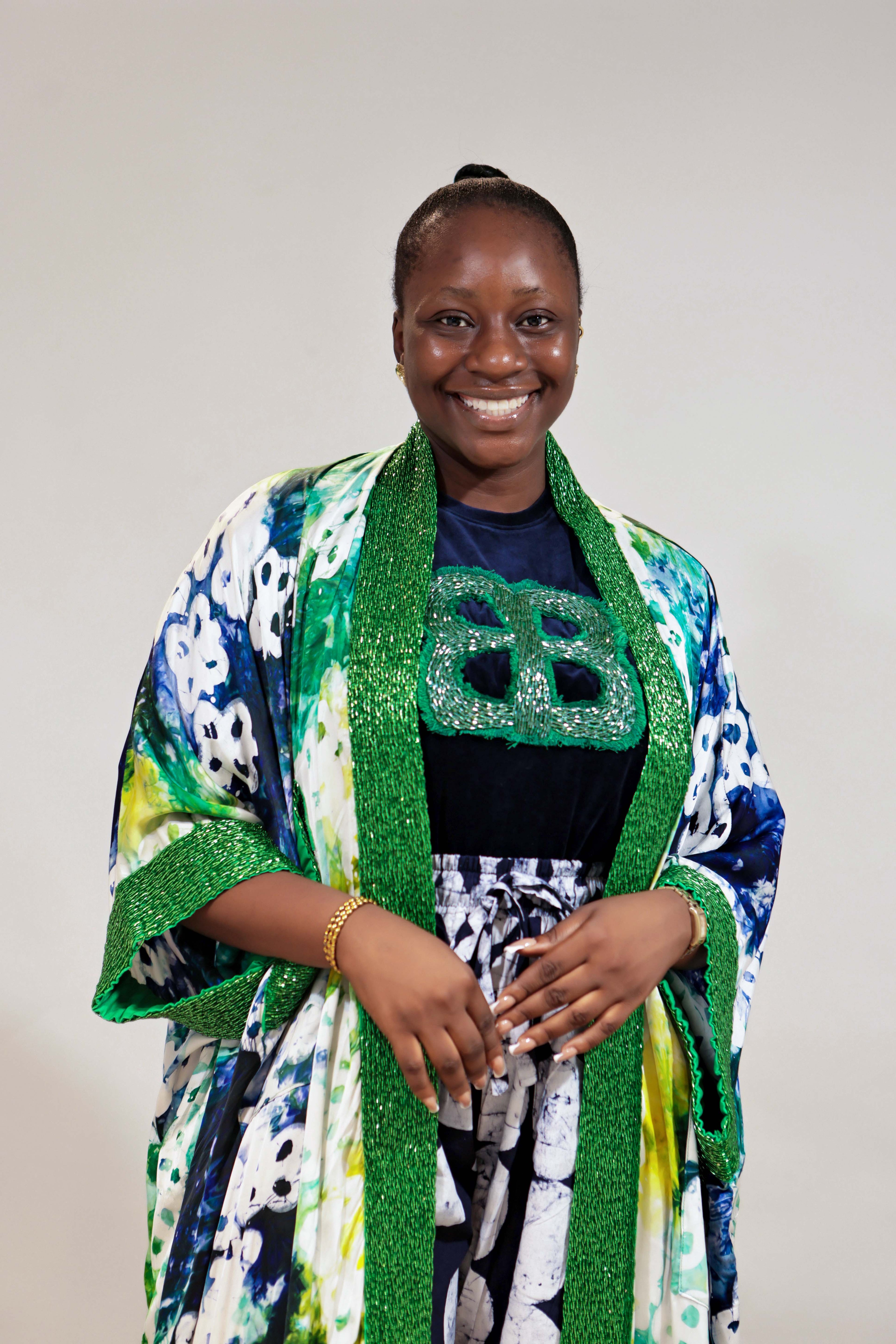 Logo silk embellished kimono