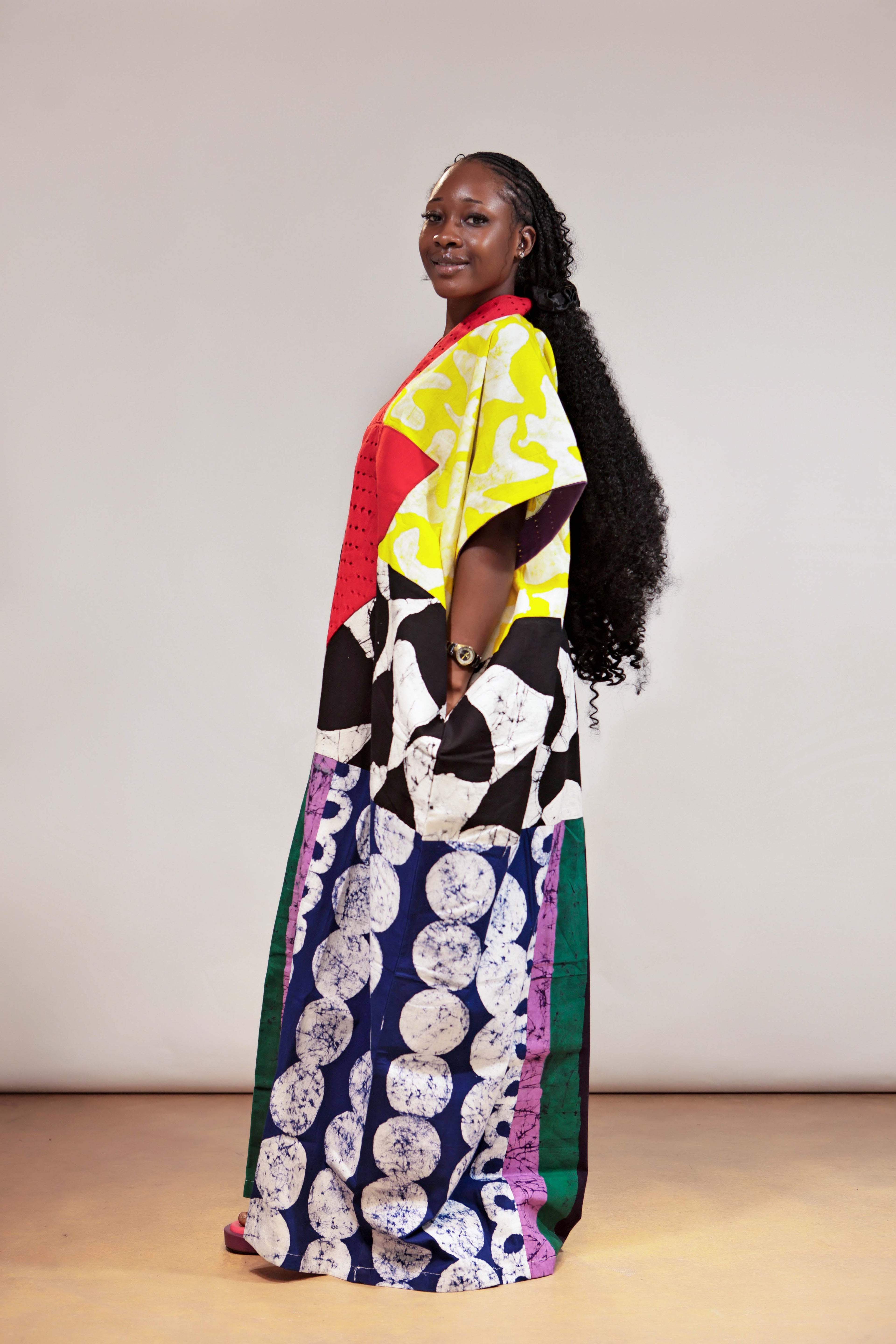 Luxe full length colourblock OLOLADE Agbada