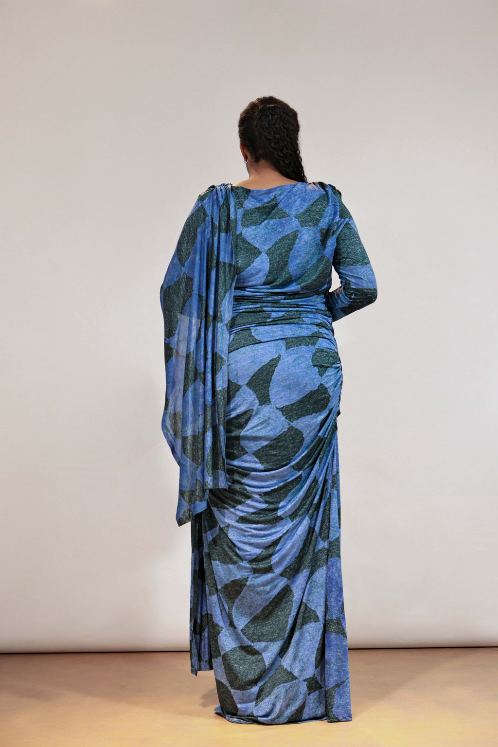 The Ripple Shawl Draped Dress