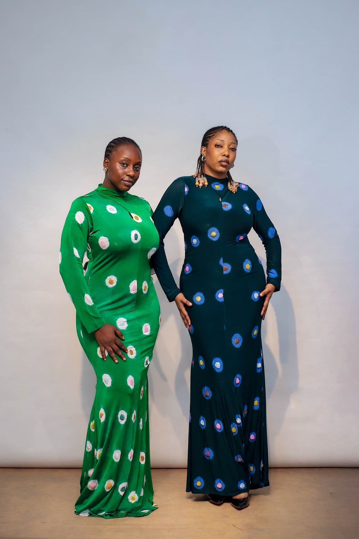 Adire oniko beaded dress
