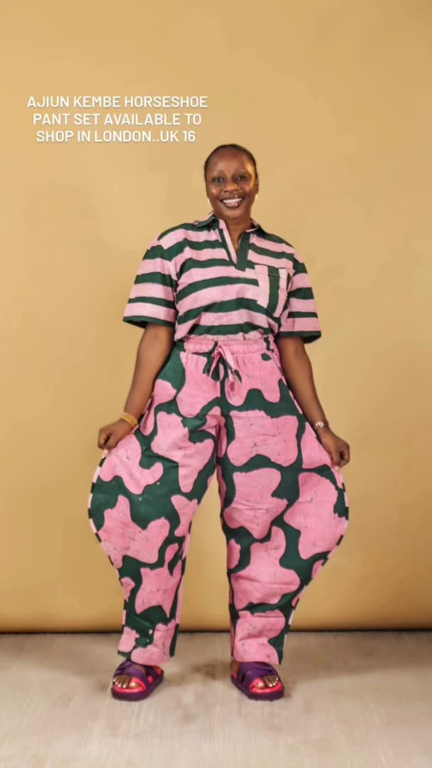 Ajiun kembe hourseshoe pant set